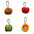 Custom PVC Keychains 3D Soft Flower Shape PVC Keychain